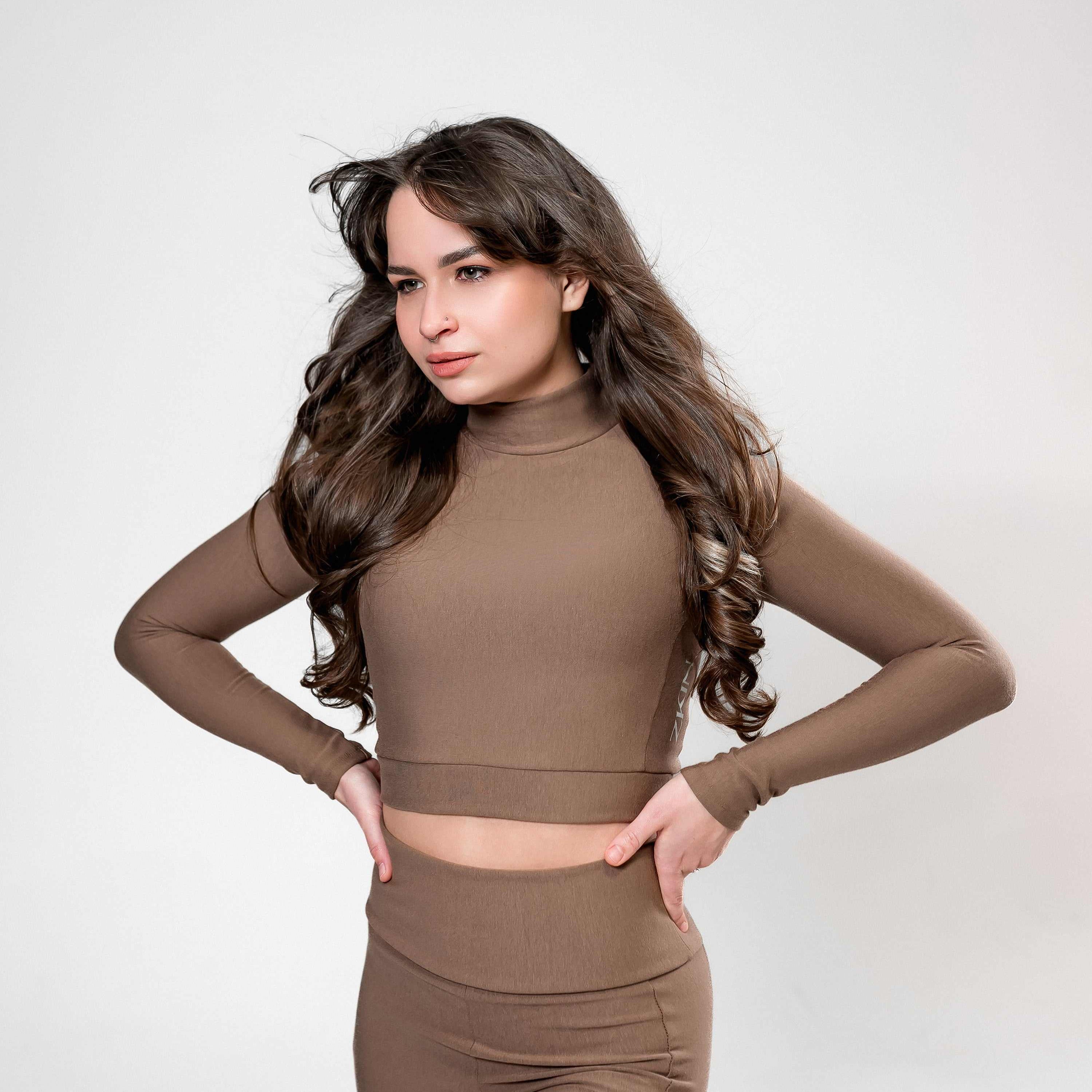 Eco bamboo crop top made in Canada with sustainable fabric
