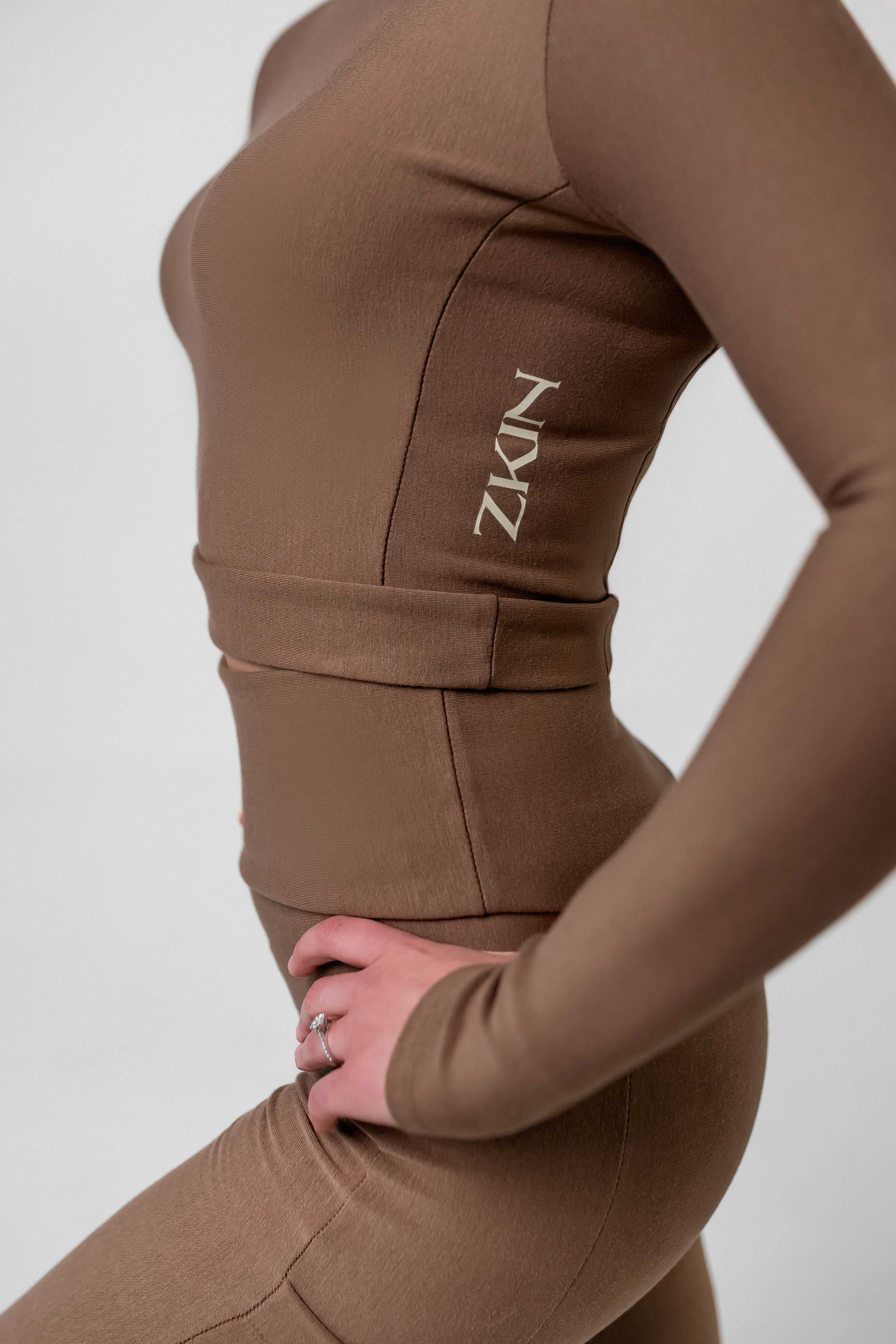 Eco bamboo crop top made in Canada with sustainable fabric