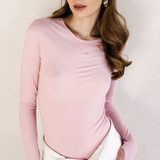 Eco Natural 94% Lenzing Tencel Lyocell Pink Bodysuit