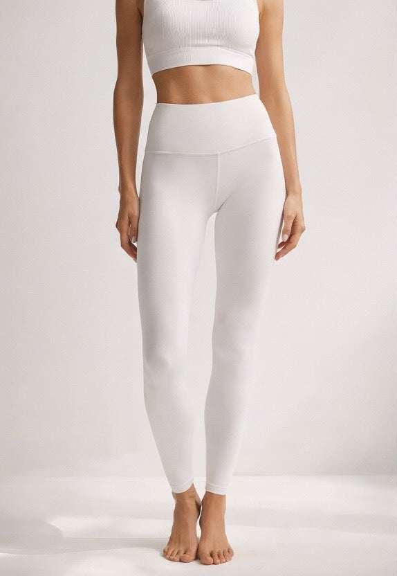ZKIN Lumina Lux Leggings in white made from eco-certified Lenzing Tencel